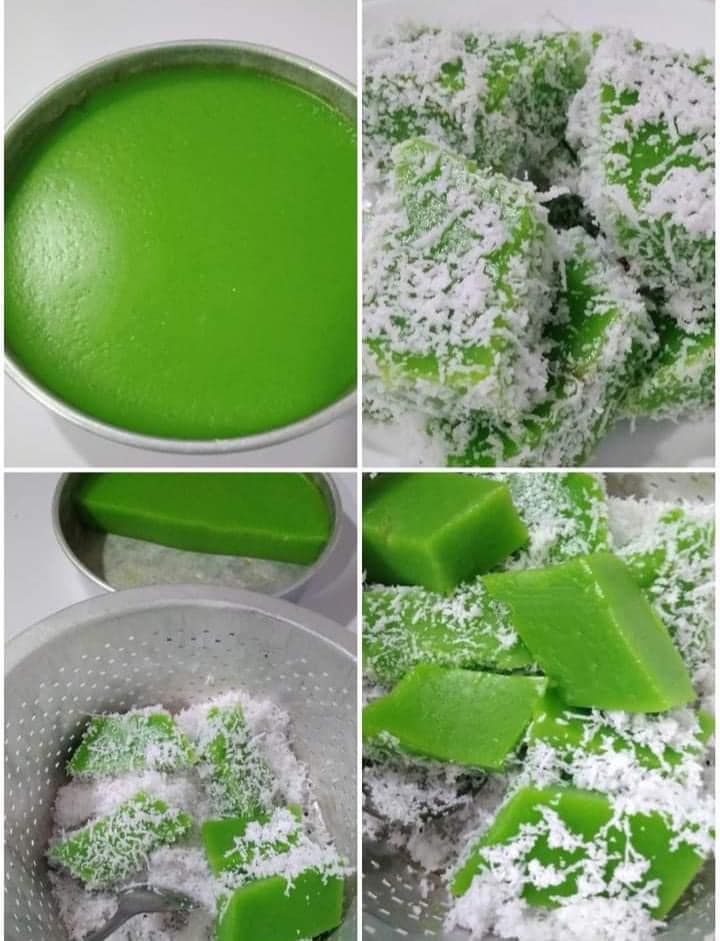 Campurkan Semua Bahan Kacau Kukus Guna Sukatan Cawan Mudah Sangat Resipi Kuih Kaswi Pandan