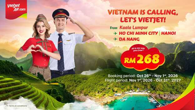 Vietjet Offers Flights From RM268 One-Way as New Hanoi–Tainan and Ho Chi Minh City–Chiang Mai Routes Expand Asia Network
