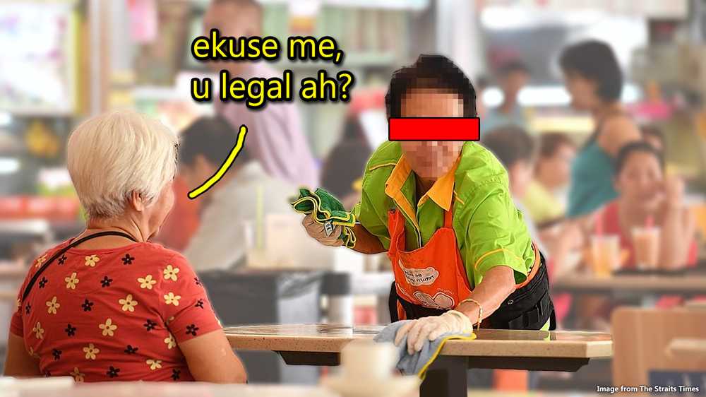 Is the kakak clearing your kopitiam table working illegally? We investigate