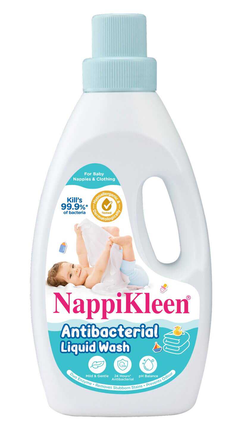 Cucian Pakaian Bayi yang Lebih Bersih, Segar dan Lembut Setiap Hari dengan Nappikleen Antibac Liquid Wash