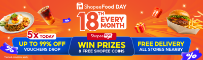 ShopeeFood Day Returns on 18 April with Up to 99% Off, Free Delivery and Exclusive Prizes