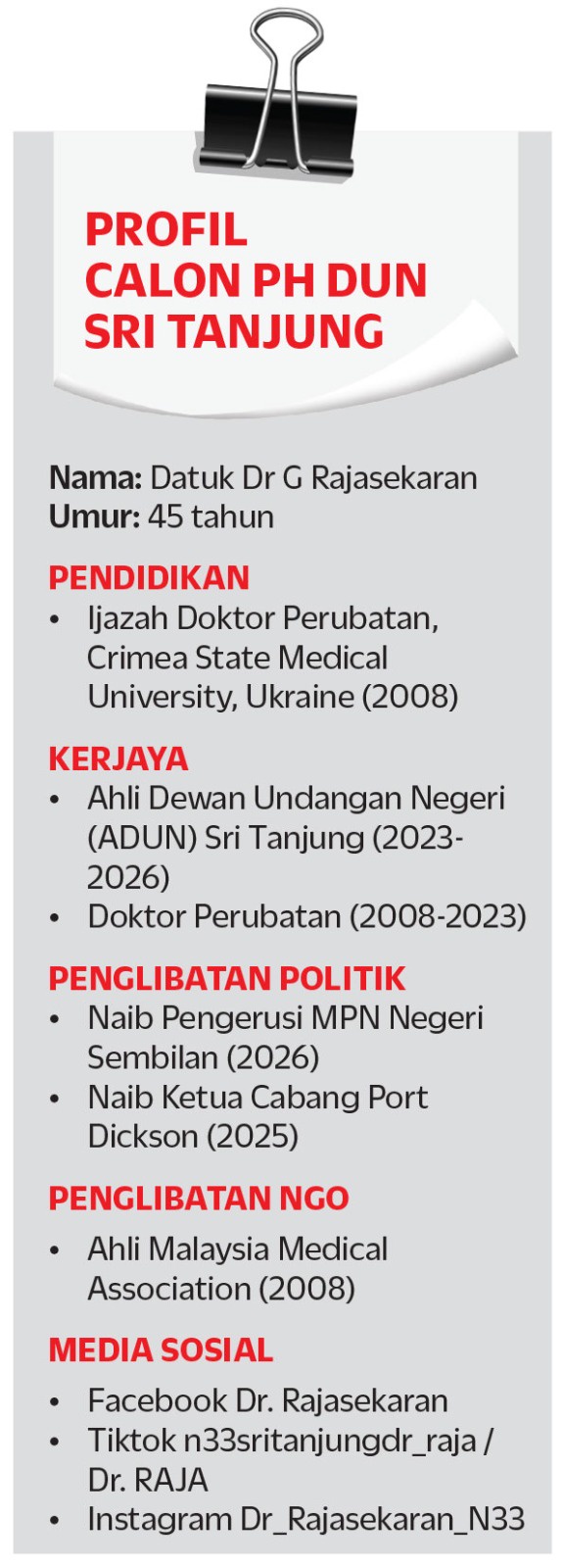 Image from: Dr. G. Rajasekaran mahu kekalkan ‘tiada orang miskin’