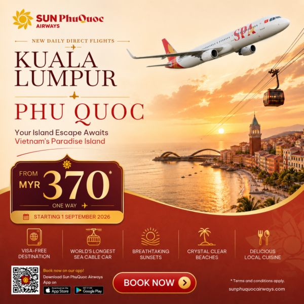 Image from: Sun PhuQuoc Airways lancar laluan terus Kuala Lumpur – Phu Quoc