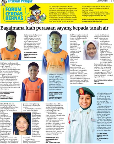 Image from: Pelajar tunjuk semangat patriotisme bukti sayangkan negara