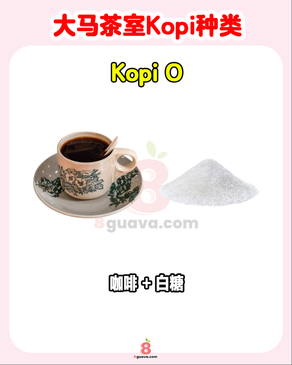 Image from: 大马茶室 Kopi 种类 一次看☕下次去茶室不用怕不会点啦❗