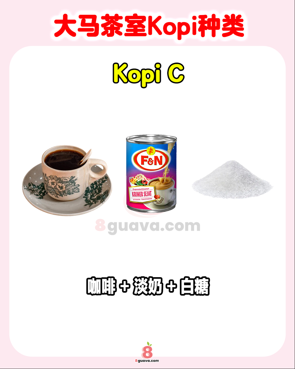 Image from: 大马茶室 Kopi 种类 一次看☕下次去茶室不用怕不会点啦❗