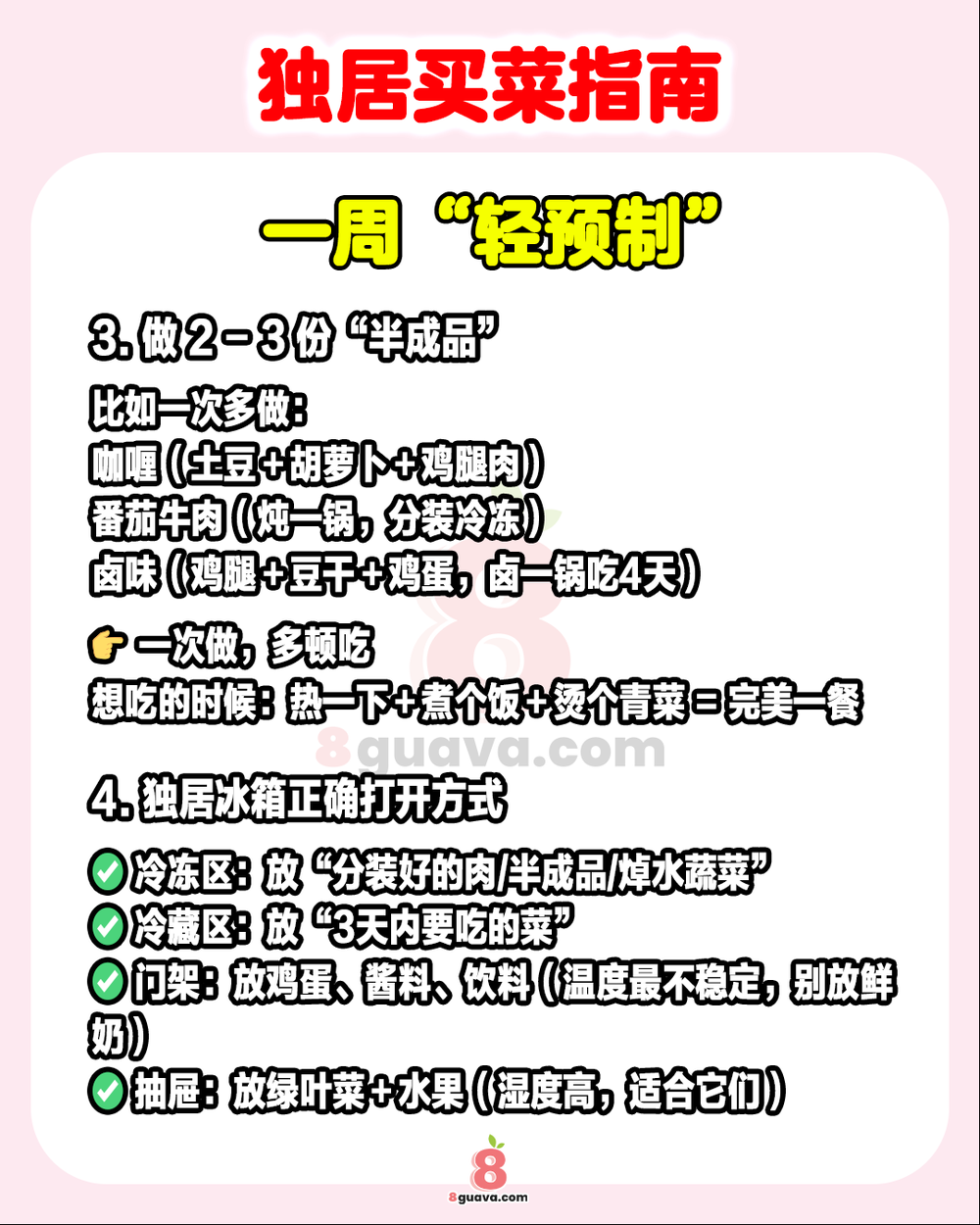 独居买菜指南
