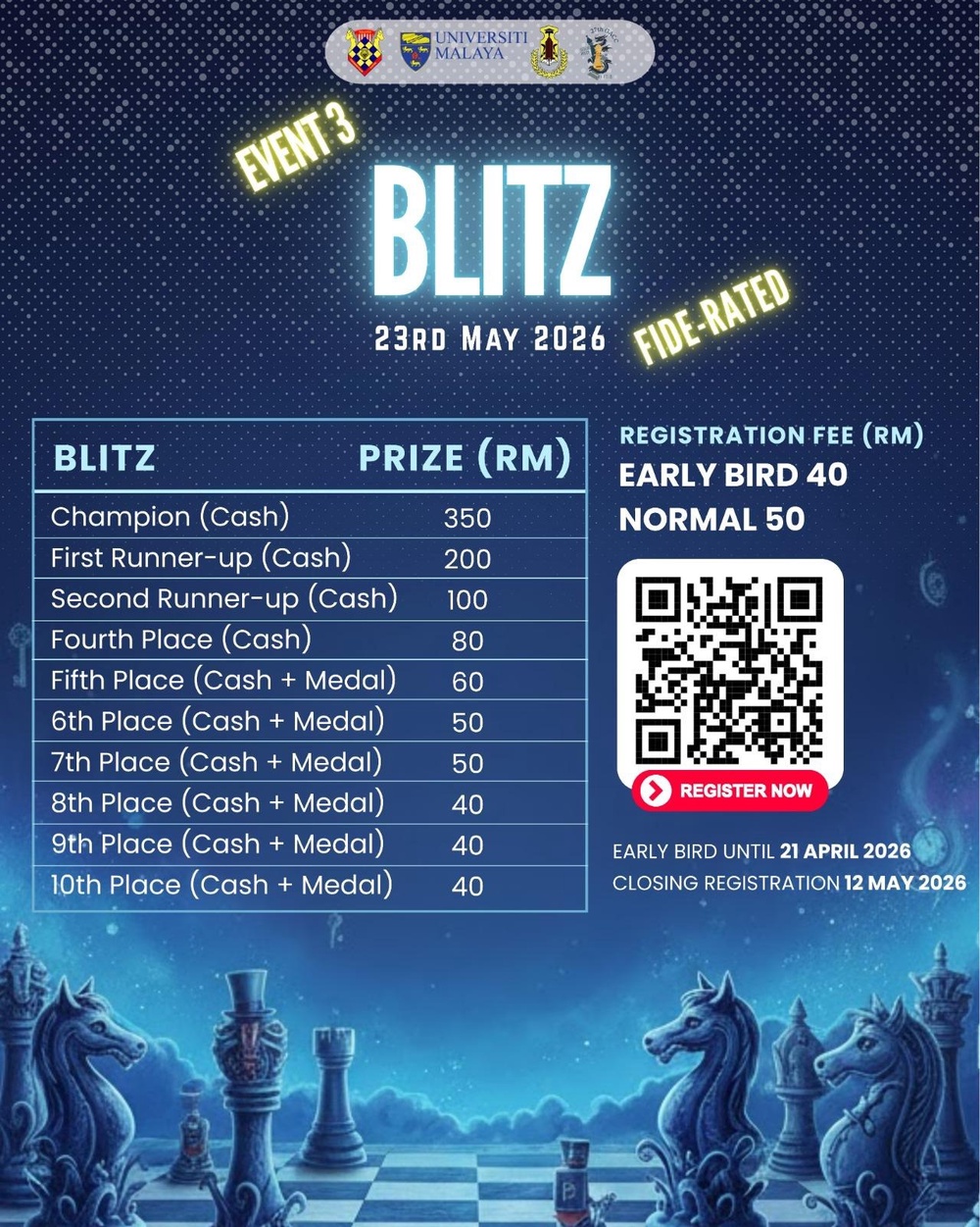 Image from: ♟️【 全马最强棋局 】连办27年的 GACC 归来🔥奖金丰厚! 💰谁能从马大带走冠军？