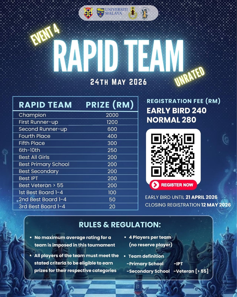 Image from: ♟️【 全马最强棋局 】连办27年的 GACC 归来🔥奖金丰厚! 💰谁能从马大带走冠军？