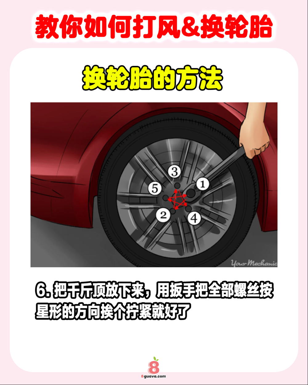 手把手教你打风&换轮胎