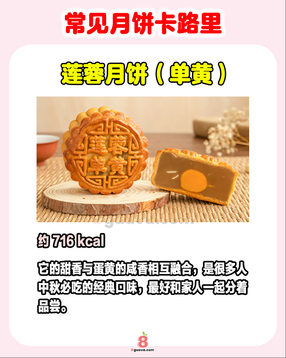 Image from: 常见月饼卡路里 一次看🥮千万别吃多了❗