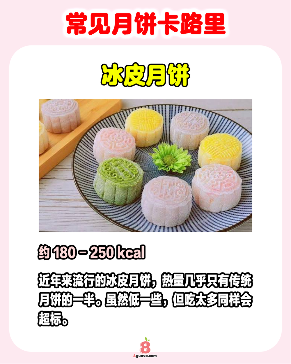 常见月饼卡路里
