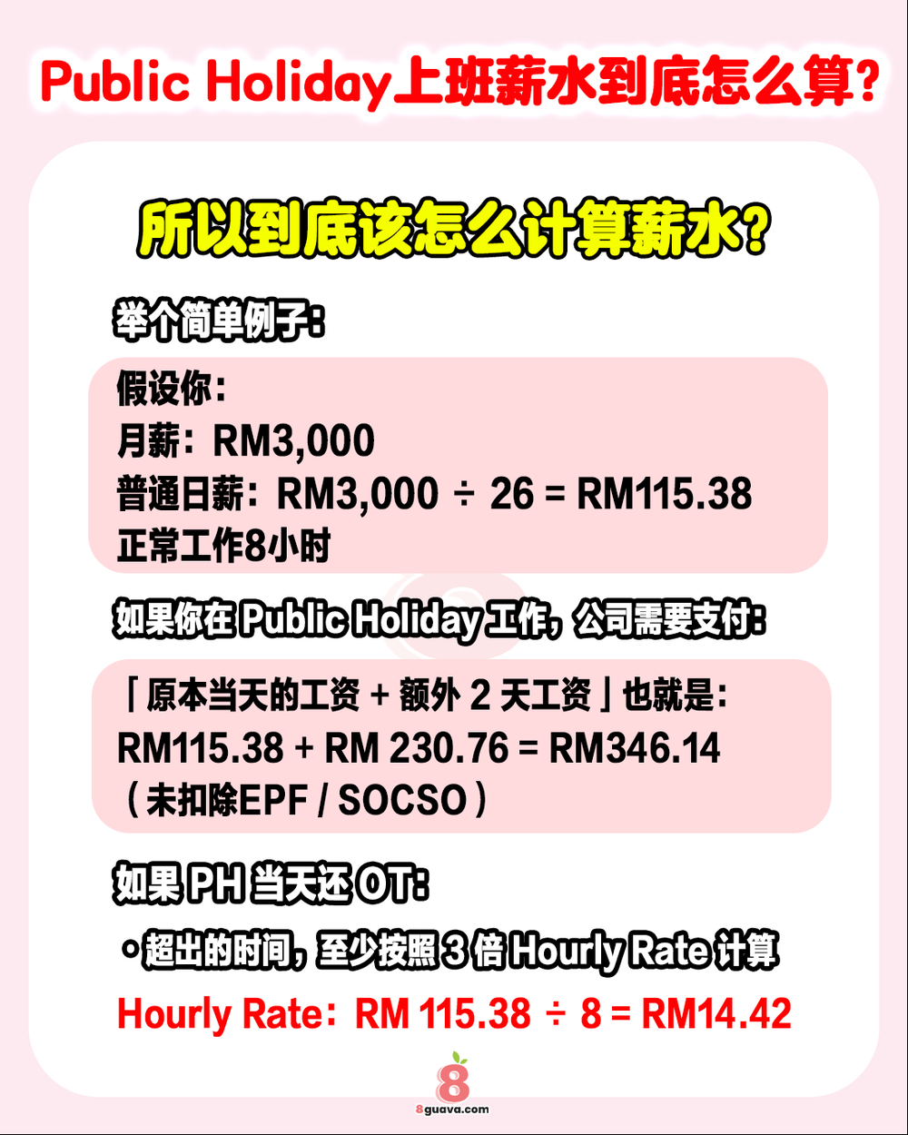 Image from: 公共假期上班薪水怎么算 ❓💵快@你的家人朋友一起来看❗