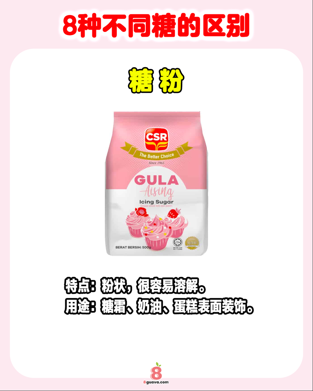 Image from: 8种不同糖的区别 一次看🍬快来看看你用对了吗❗