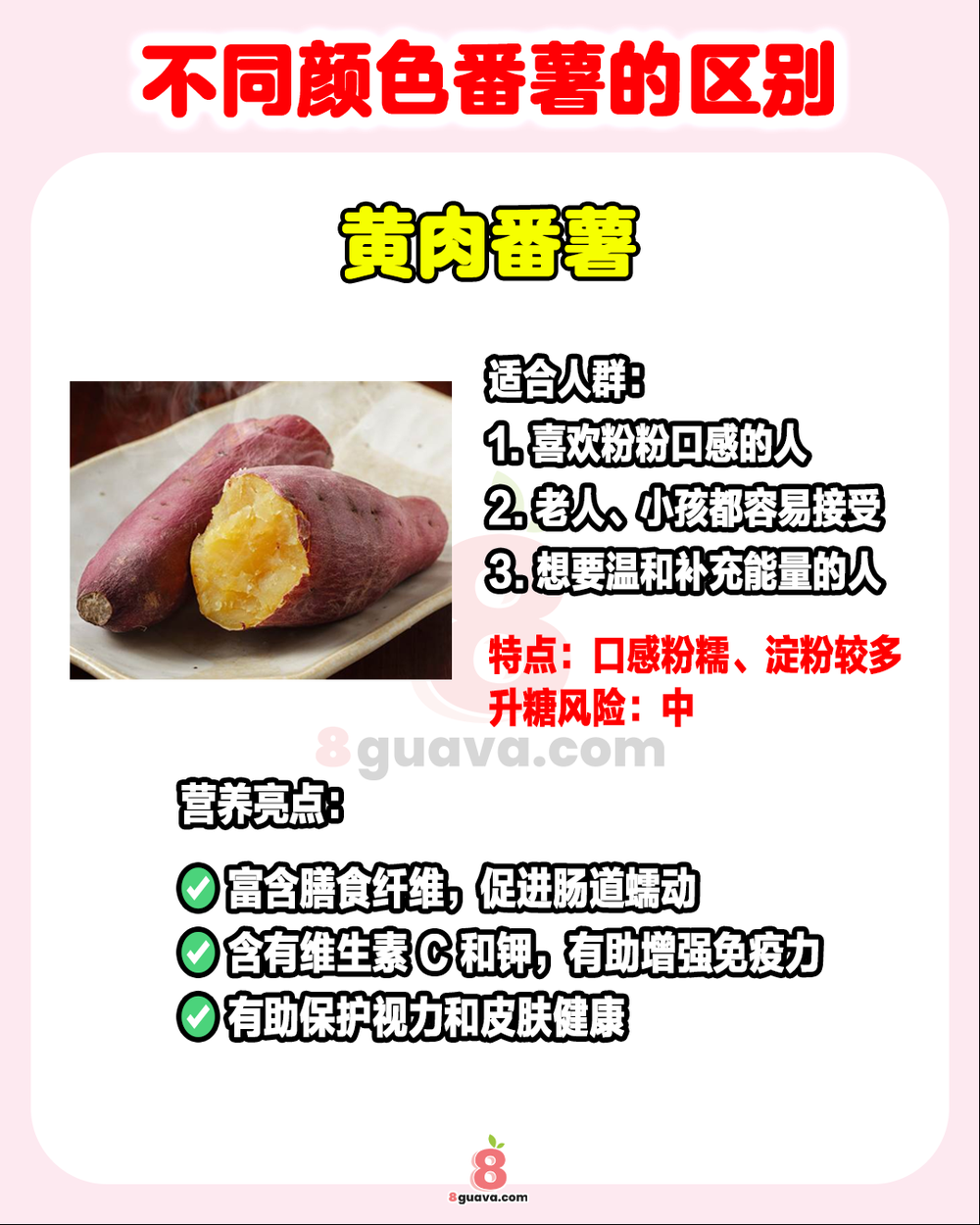 不同颜色番薯的区别