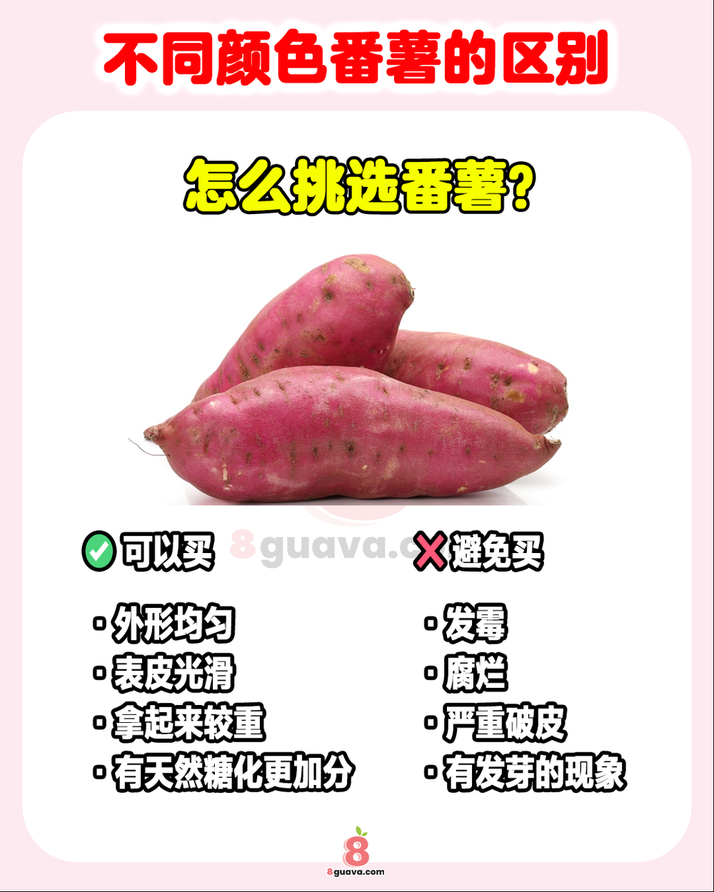 不同颜色番薯的区别