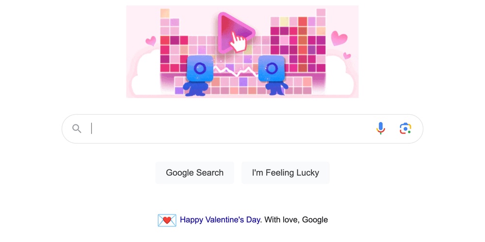 Google wins hearts with ‘Chemistry CuPd’ Valentine’s Day Doodle