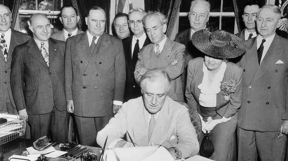 On this day in history, June 22, 1944, FDR signs GI Bill, with far