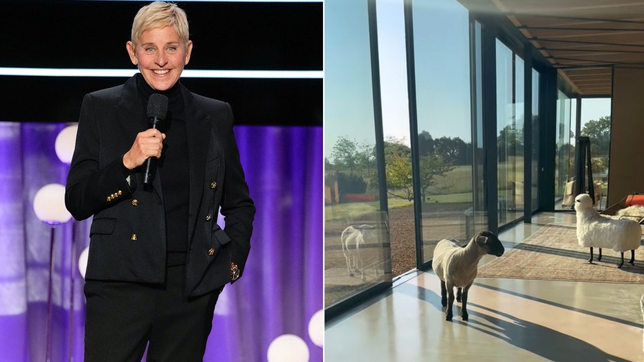 Ellen DeGeneres shows off English countryside home as sheep invade ...