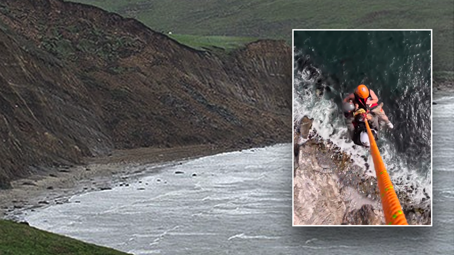 Hikers rescued by helicopter from remote beach after rising tides cut