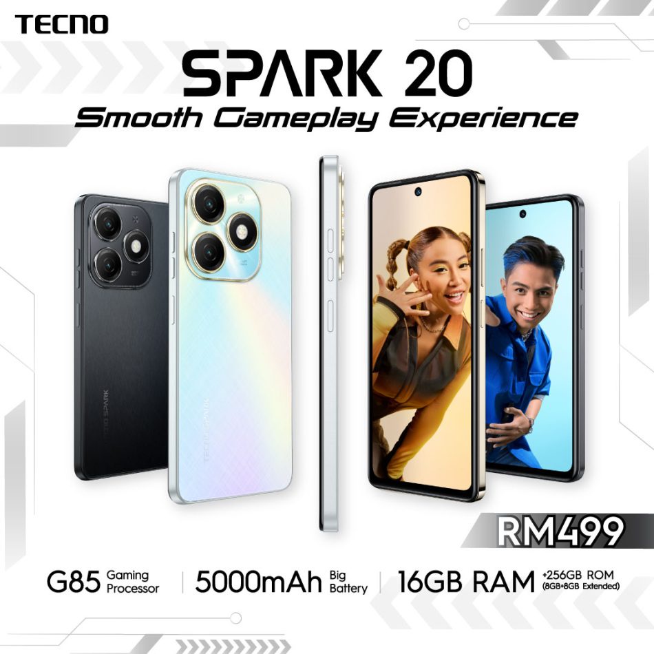 Tecno Spark 20 Kini Rasmi Di Malaysia Pada Harga RM499