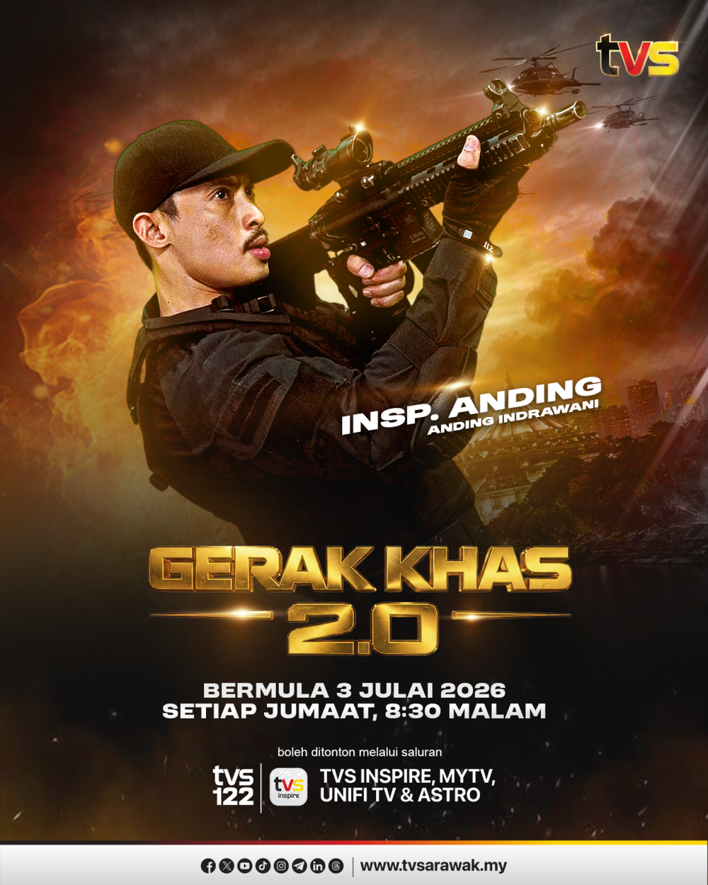 Image from: Disangka Sudah Berkubur, 'Gerak Khas' Hidup Semula Selepas TVS Ambil Alih Legasi Drama Ikonik