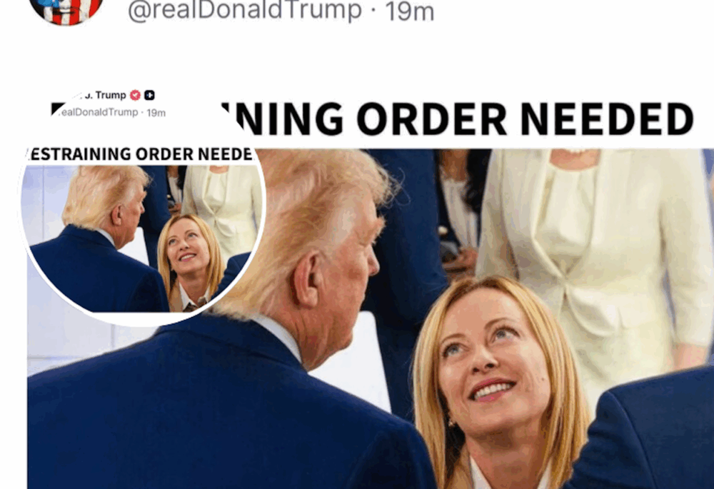 Image from: 特朗普称梅洛尼“好人”  意大利不再回应挑衅