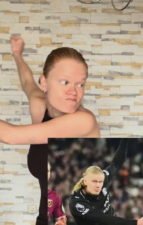 Image from: 【2026世界杯】2女模特儿找到流量密码  扮演哈兰德爆红