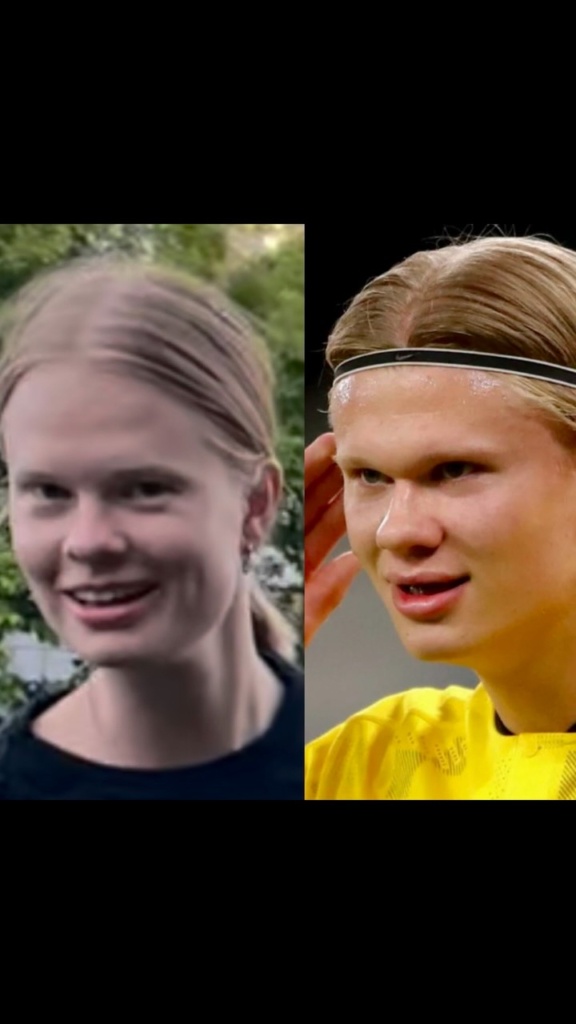 Image from: 【2026世界杯】2女模特儿找到流量密码  扮演哈兰德爆红