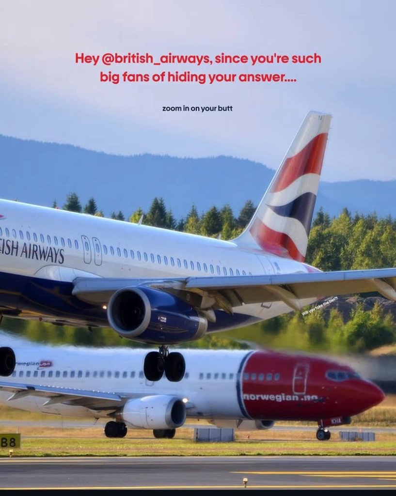 Image from: 【2026世界杯】挪威航空愿赌服输  IG logo换上英国航空