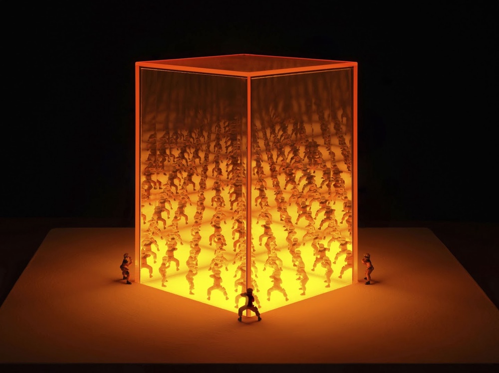 Practicing miniature installation featured in The Infinite-land exhibition