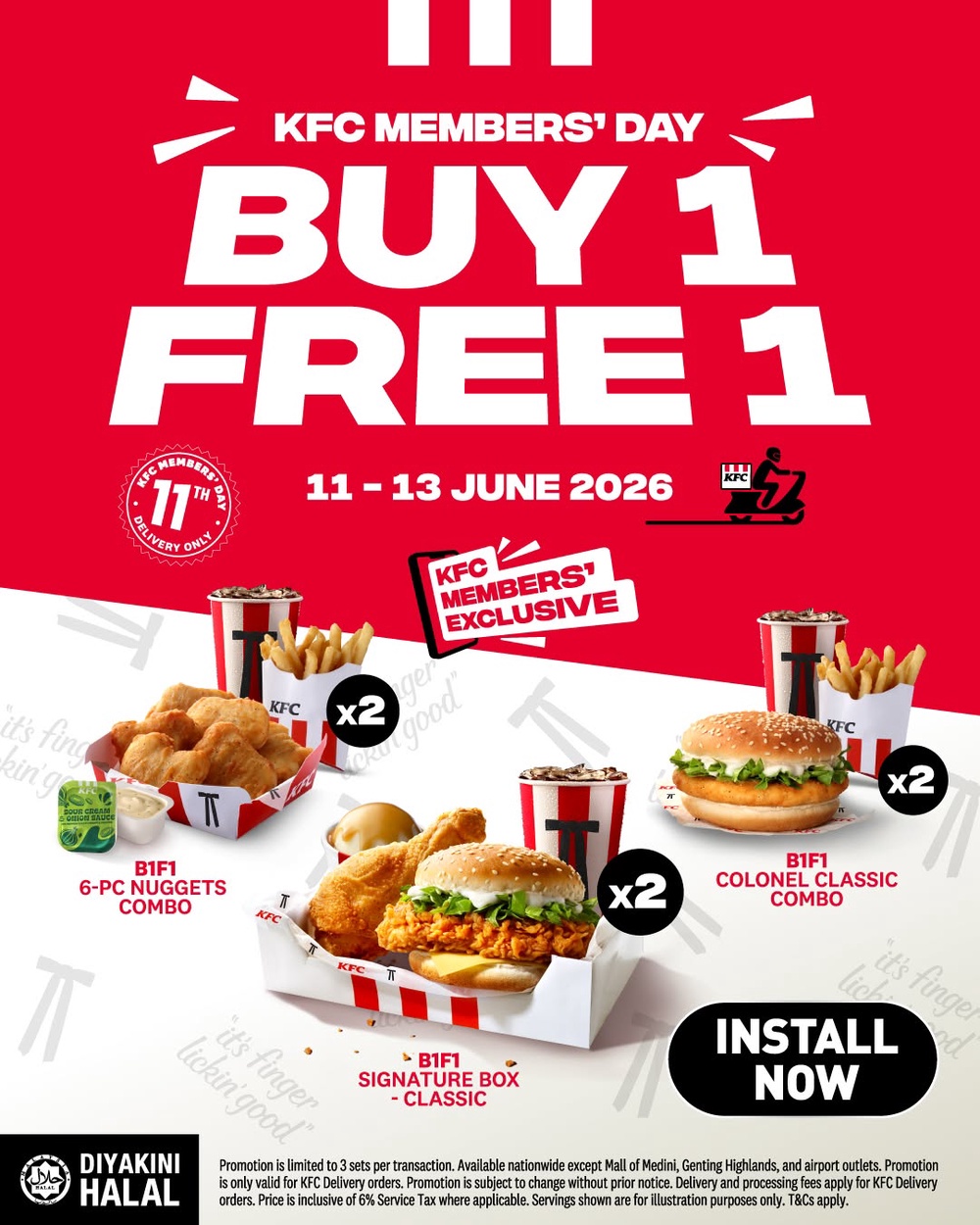 Image from: KFC又有Buy 1 Free 1啦！又又又可以吃炸鸡啦！