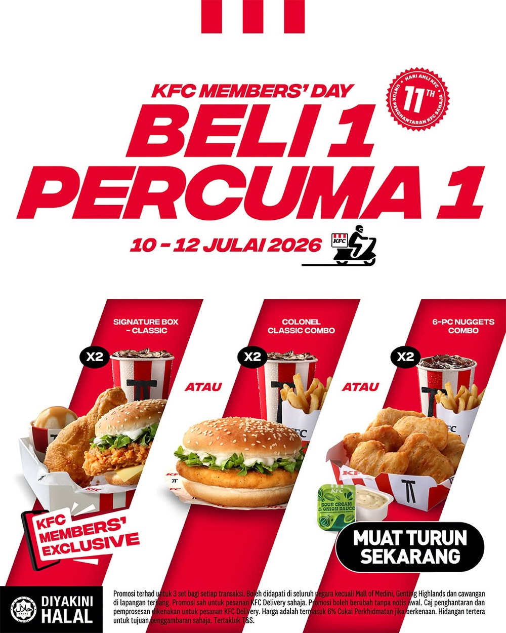 Image from: KFC又有Buy 1 Free 1啦！又又又可以吃炸鸡啦！