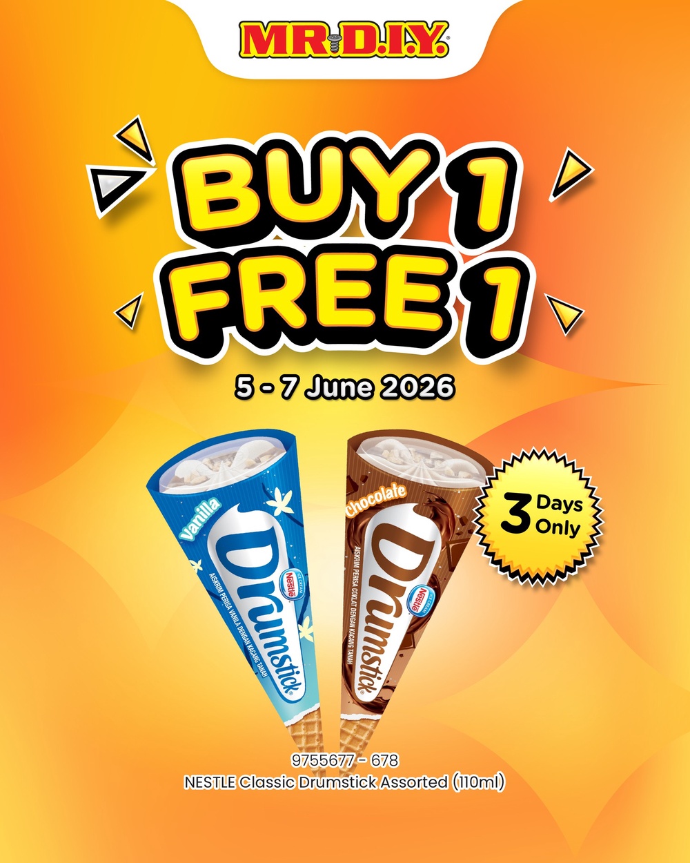 Image from: MR DIY推出冰淇淋Buy 1 Free 1