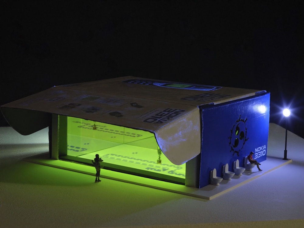 Devouring artwork featured in Sim Chan's miniature art exhibition The Infinite-land