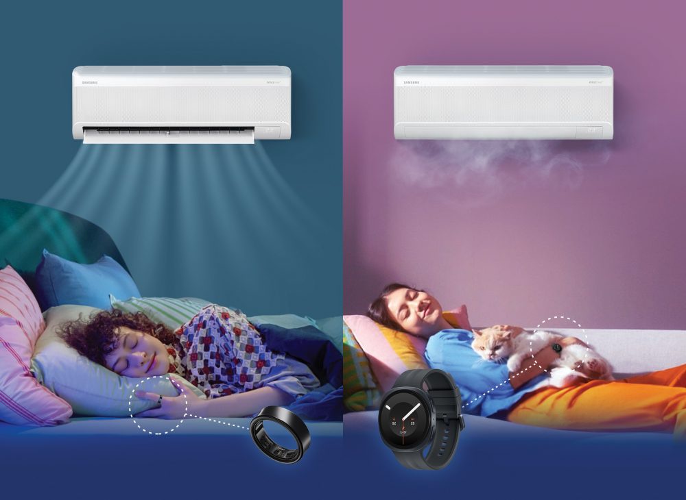Samsung WindFree Wearable Good Sleep connects compatible Galaxy wearables with the Bespoke AI WindFree Air Conditioner