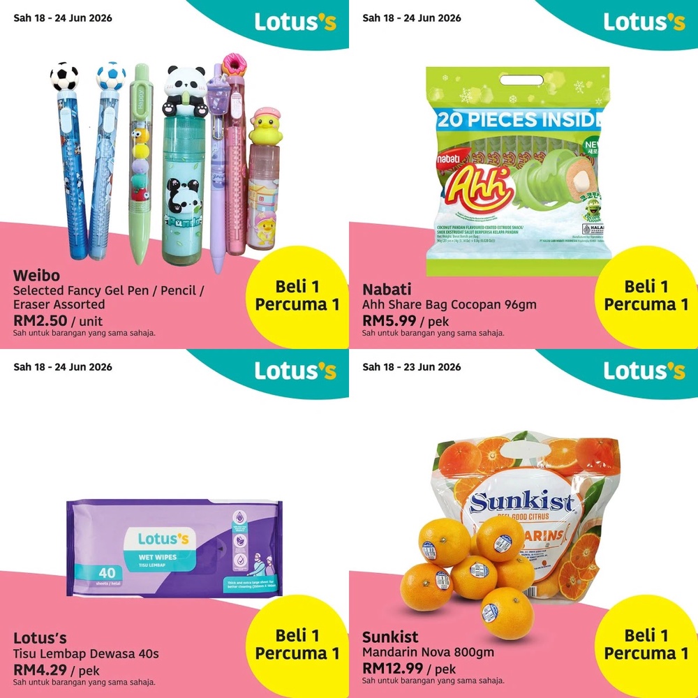 Image from: Lotus's推出Buy 1 Free 1