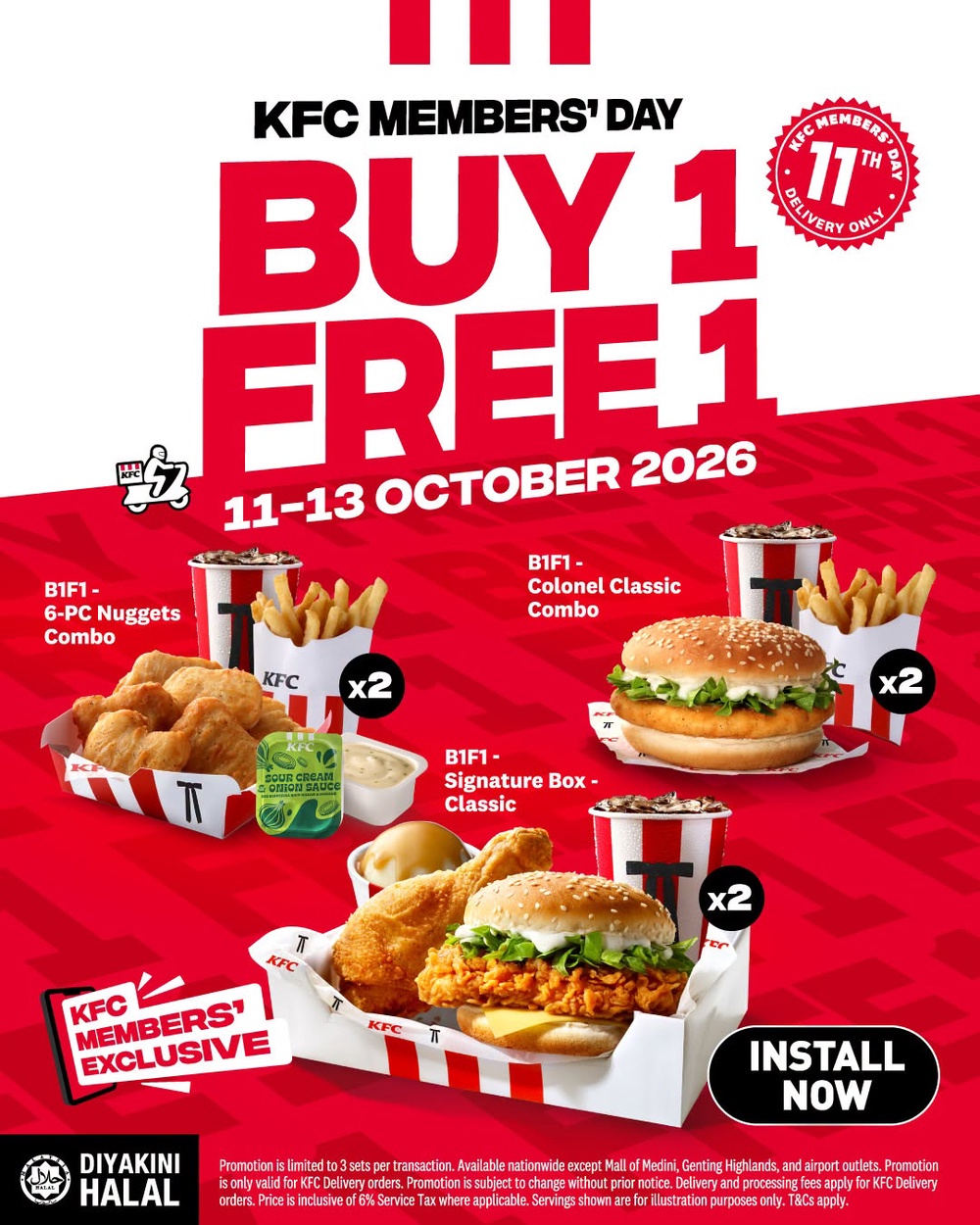 Image from: KFC一连3天推出Buy 1 Free 1！