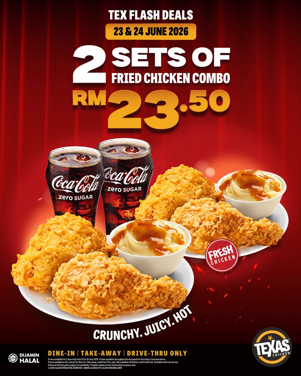 Image from: Texas Chicken推出2天美食促销，2份指定套餐只需RM23.50