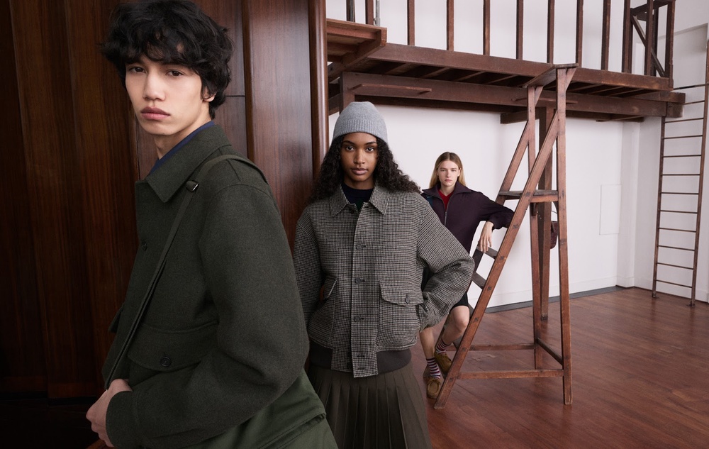 UNIQLO and JW ANDERSON Fall Winter 2026 collection campaign featuring contemporary autumn and winter fashion