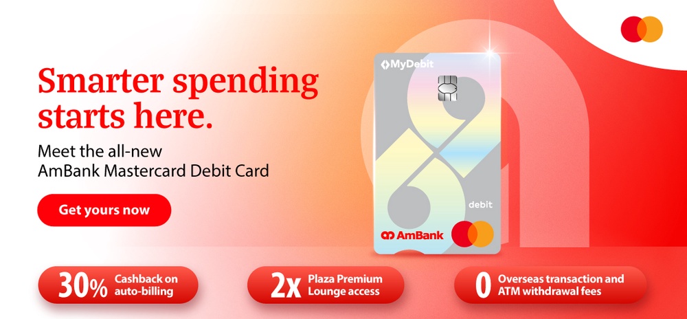Image from: AmBank推出新的Debit Card，可享有30%现金回扣和2次免费进入机场贵宾室