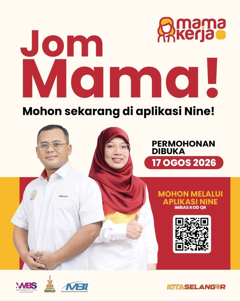 Image from: 雪兰莪MamaKerja援助金即日起开放申请,受惠者可获得RM1,000援助金