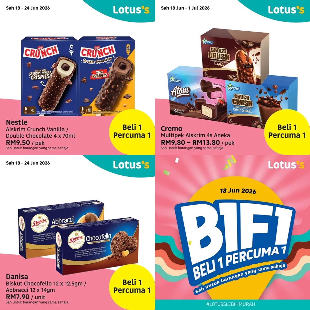 Image from: Lotus's推出Buy 1 Free 1