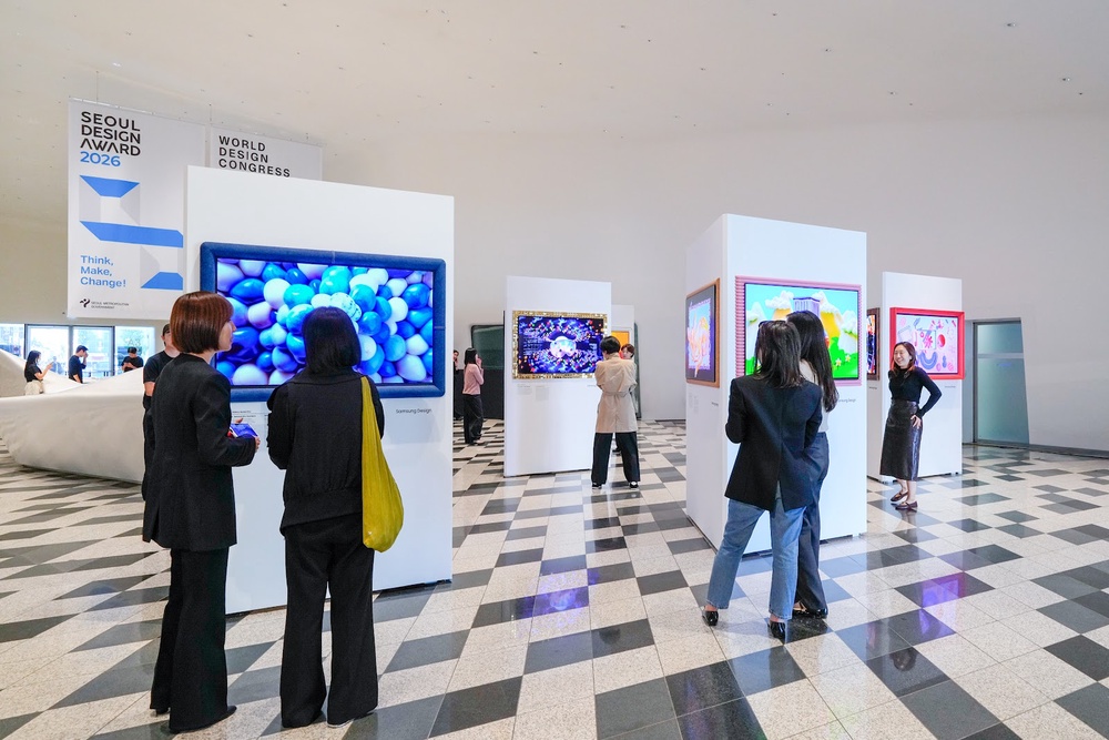 Samsung OLED TV displays artistic interpretations of its consumer electronics at Seoul Design Week