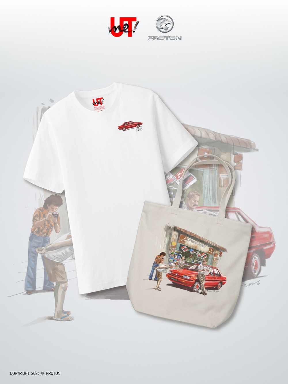 Image from: UNIQLO and PROTON Celebrate Malaysian Automotive Icons with Exclusive UTme! Collection
