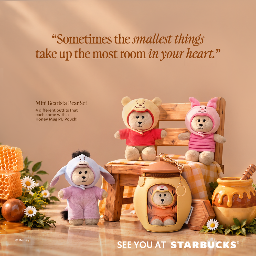 Starbucks Bearista Winnie the Pooh Piglet Eeyore and Tigger collectible lifestyle accessories Disney collaboration Malaysia