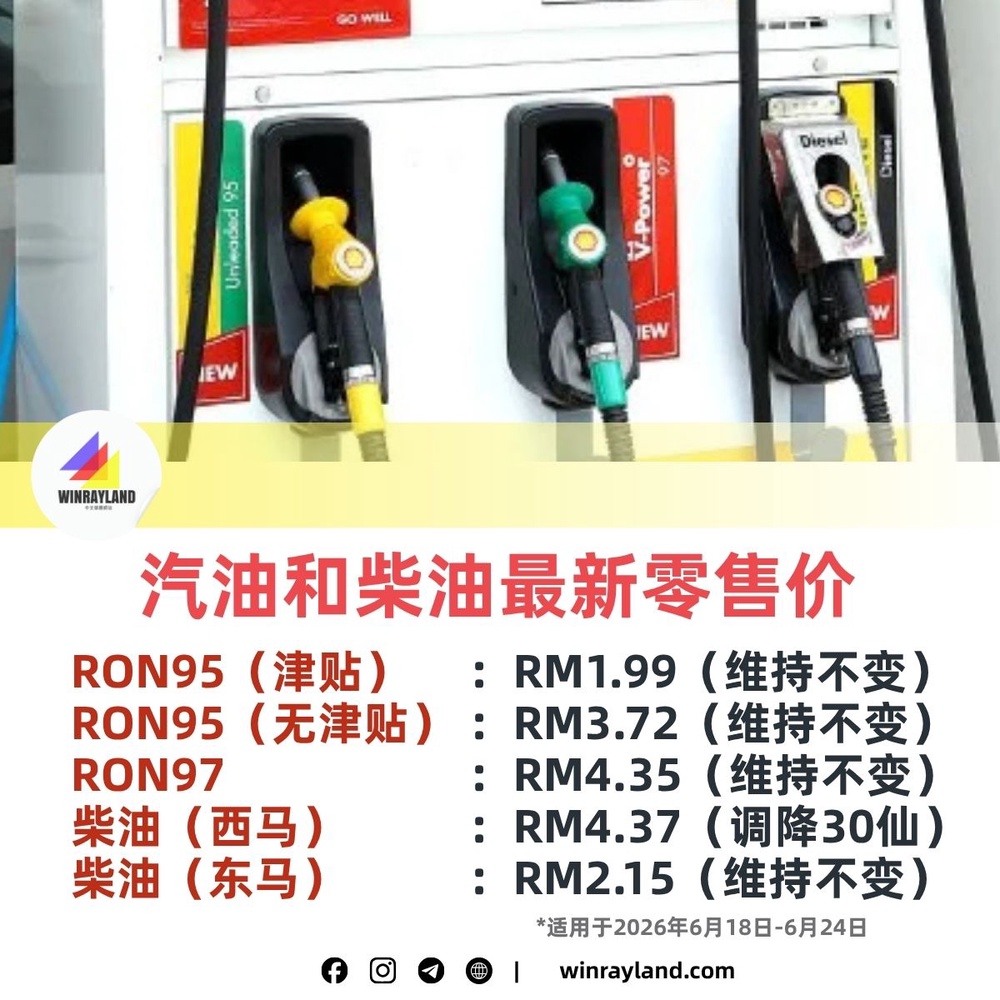 Image from: 汽油零售价维持不变，而西马柴油下调30仙！