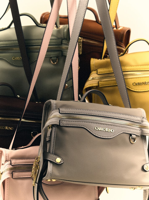 Latest Carlo Rino Trunkette Bag Collection with distinctive trunk-inspired handbag silhouette