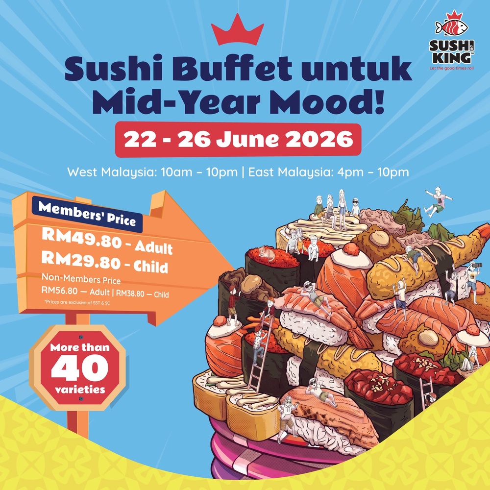 Image from: Sushi King再推出Buffet自助餐优惠,最低RM29.80就可吃到饱饱