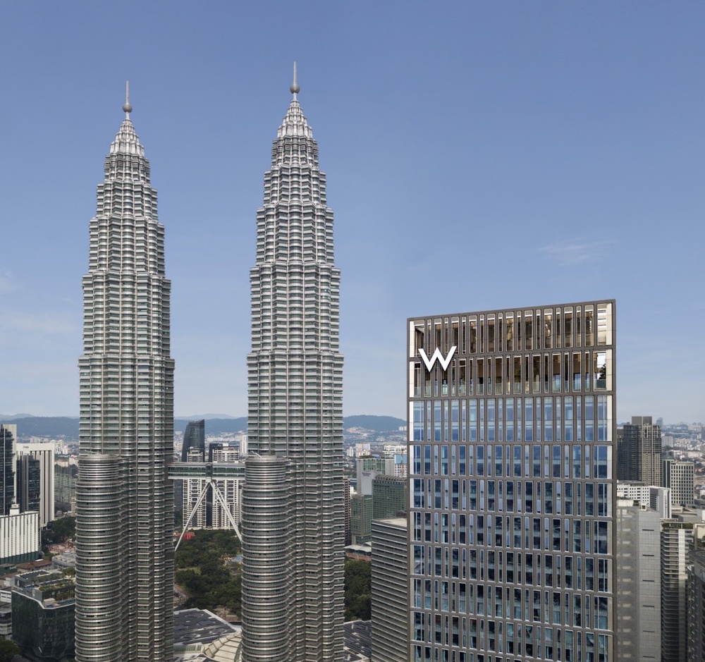 Exterior facade of W Kuala Lumpur luxury lifestyle hotel